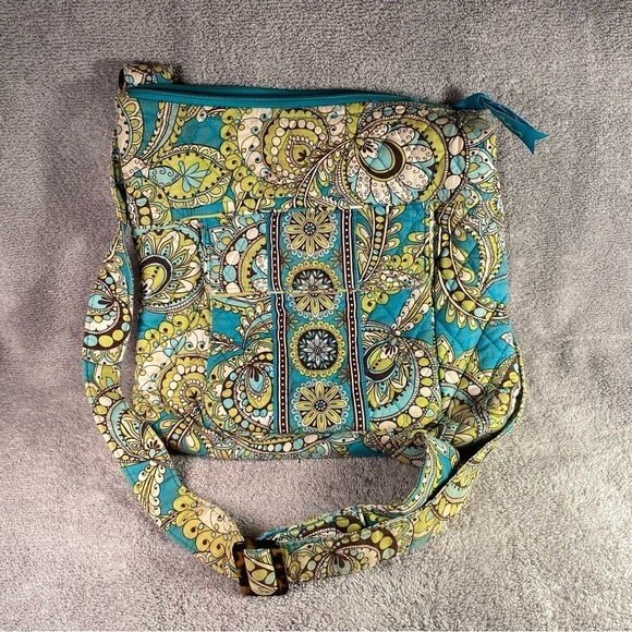 Vera Bradley Adjustable Shoulder Strap HandBag Full  Zip On Top Snap On Side - Picture 8 of 11